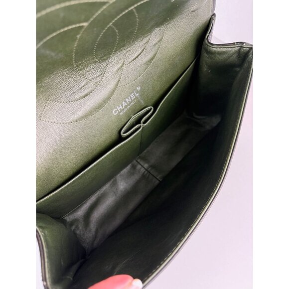 Chanel 2.55 Reissue Double Flap Iridescent Dark Green Patent Leather Bag - Picture 11 of 13